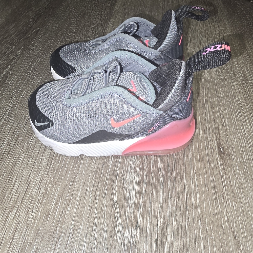 Nike Kids Gray and Pink Athletic Shoes
